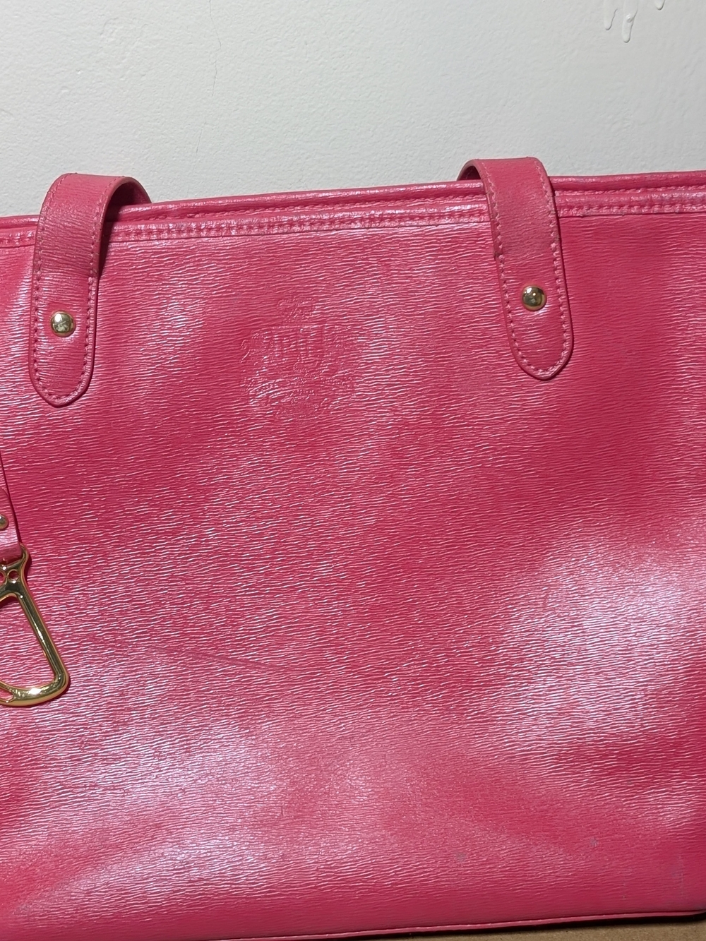 Ralph Lauren Pink Leather Tote Bag - Women's Everyday Shoulder Bag